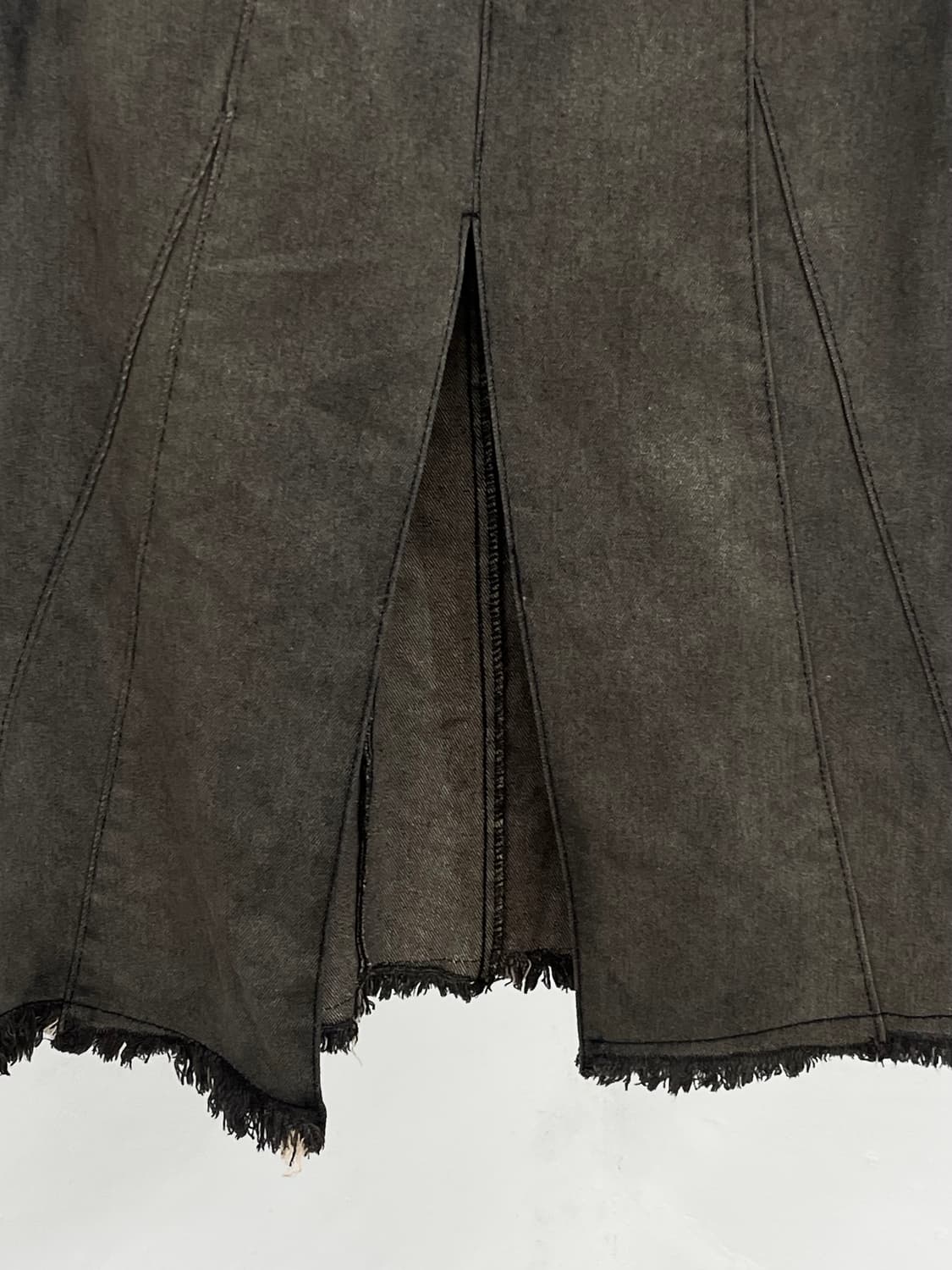 워싱 그런지 절개 롱 스커트 상품이미지5