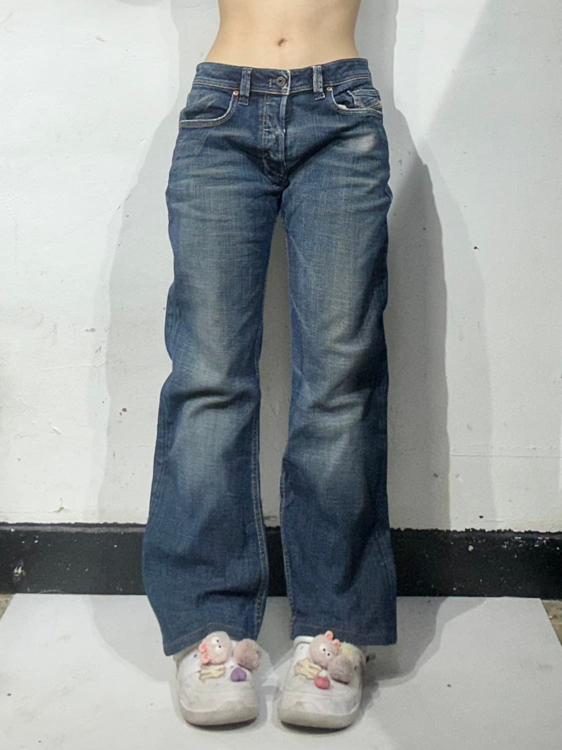 디젤 중청 와이드 데님 팬츠 29 상품이미지2