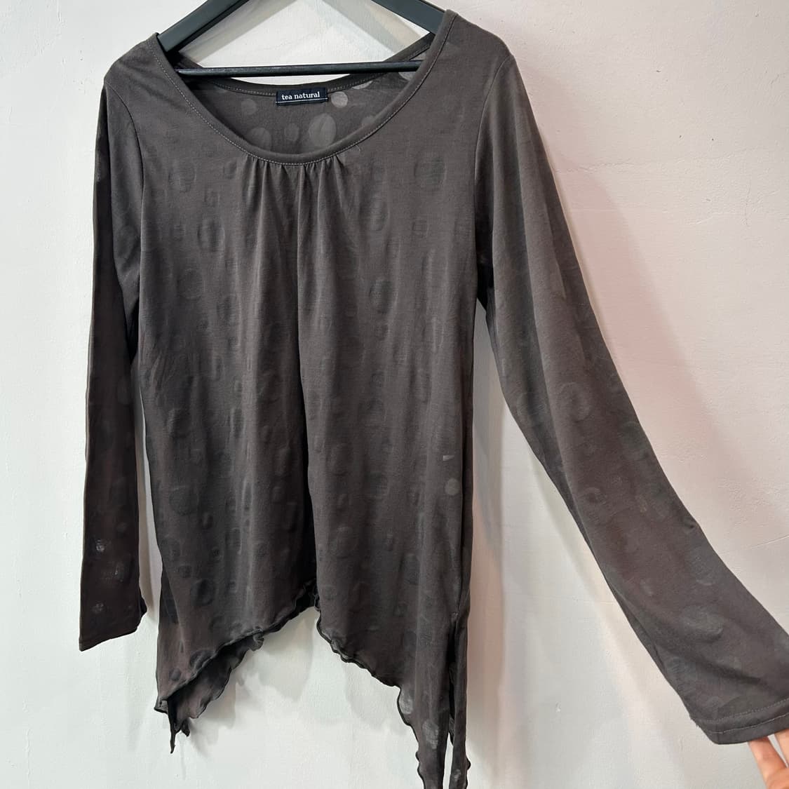 카키 도트 롱 슬리브 상품이미지3