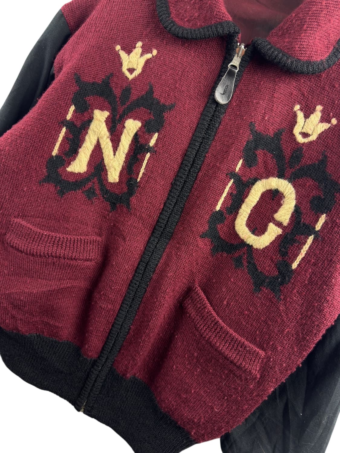 JPN 리버시블 와인 버건디 니트 자켓1443 상품이미지5
