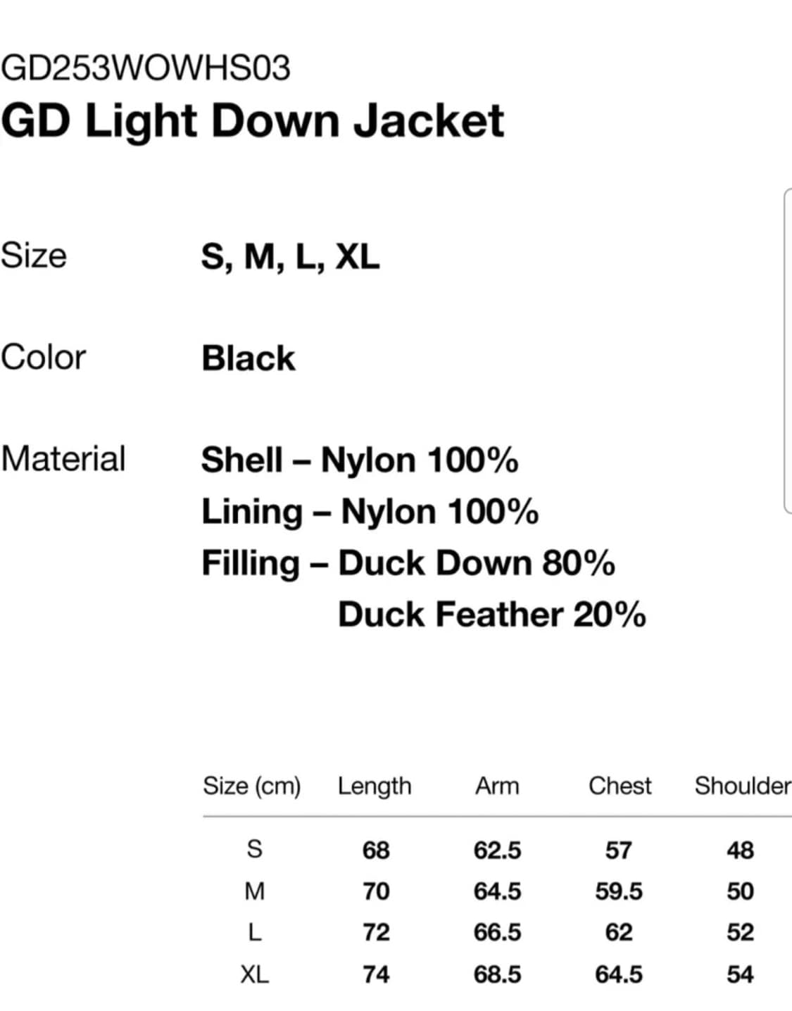 25년8월산 디스이즈네버댓 GD Light Down 패딩 블랙 M 상품이미지6