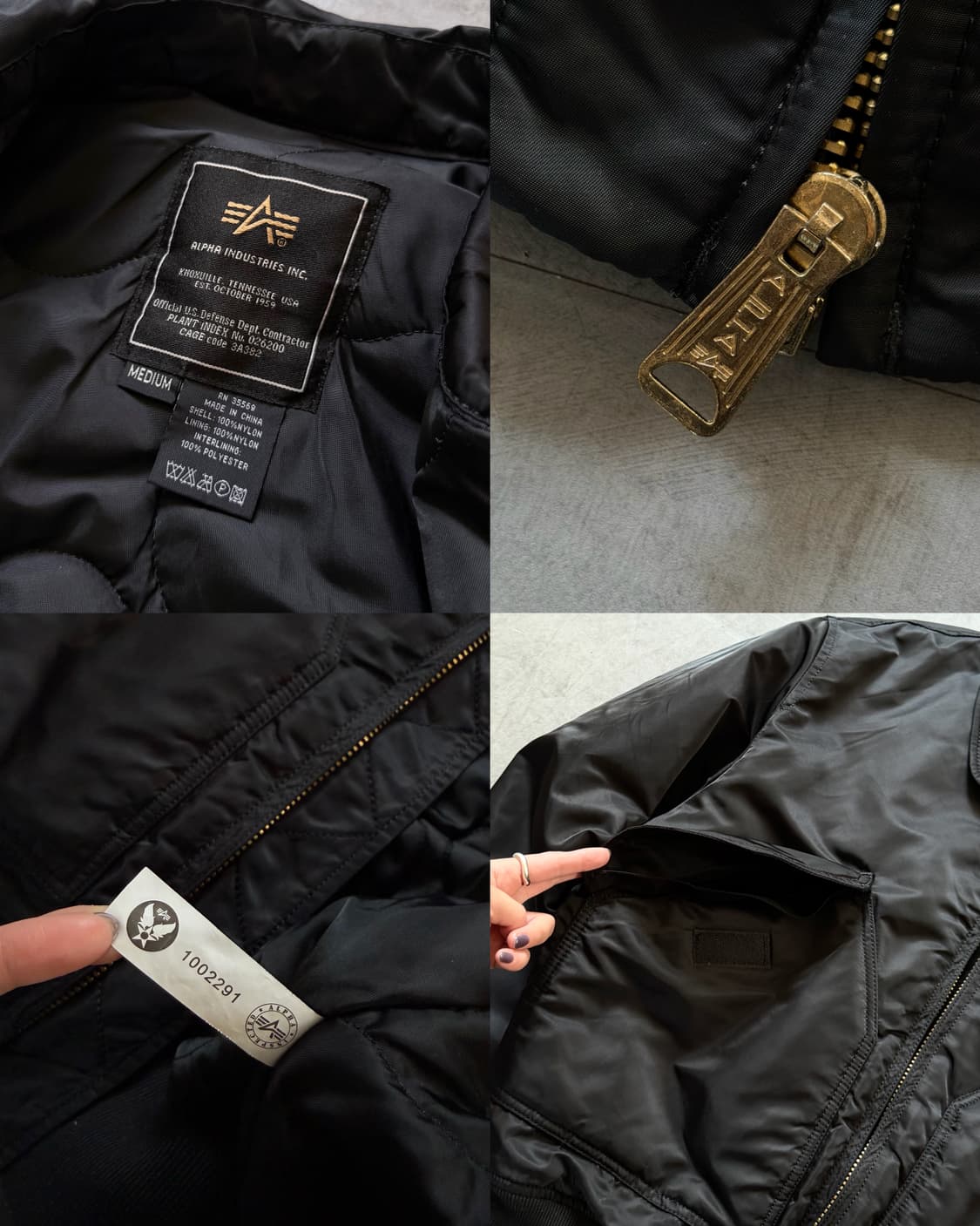 Alpha Industries 알파 인더스트리 CWU-45 자켓 블랙컬러 상품이미지7