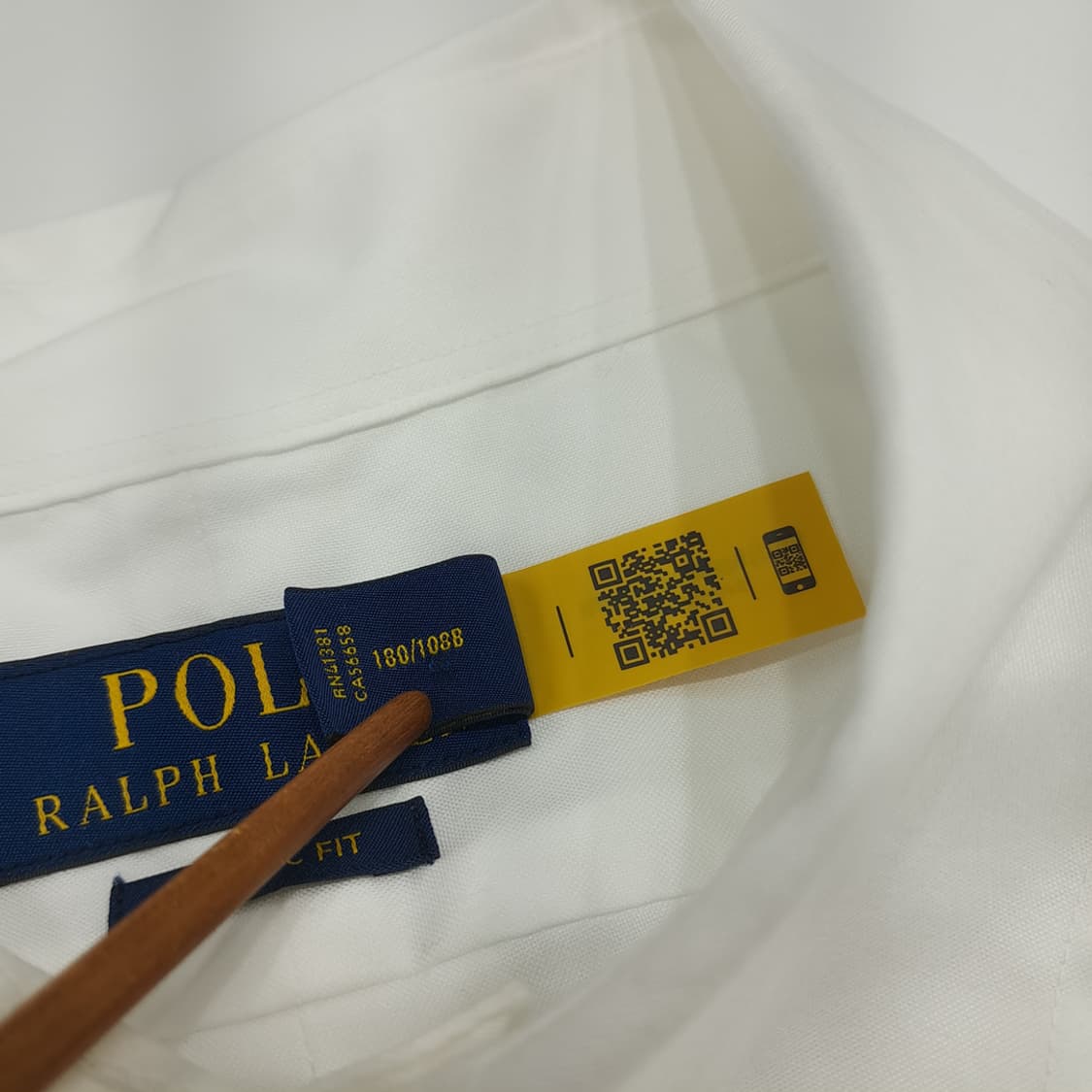 Co685 L 폴로 랄프로렌 화이트 QR 긴팔 셔츠 남방 상품이미지5