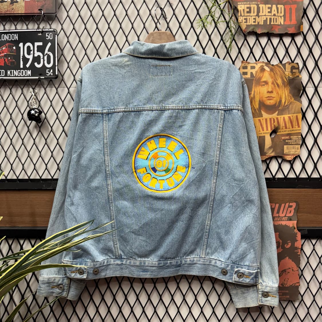 USA VINTAGE 데님 트러커 자켓 전후면 자수 로고 포인트 연청 상품이미지2