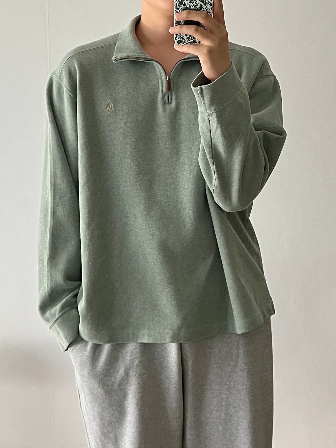 폴로 랄프로렌 피스타치오 반집업 XXL 상품이미지1