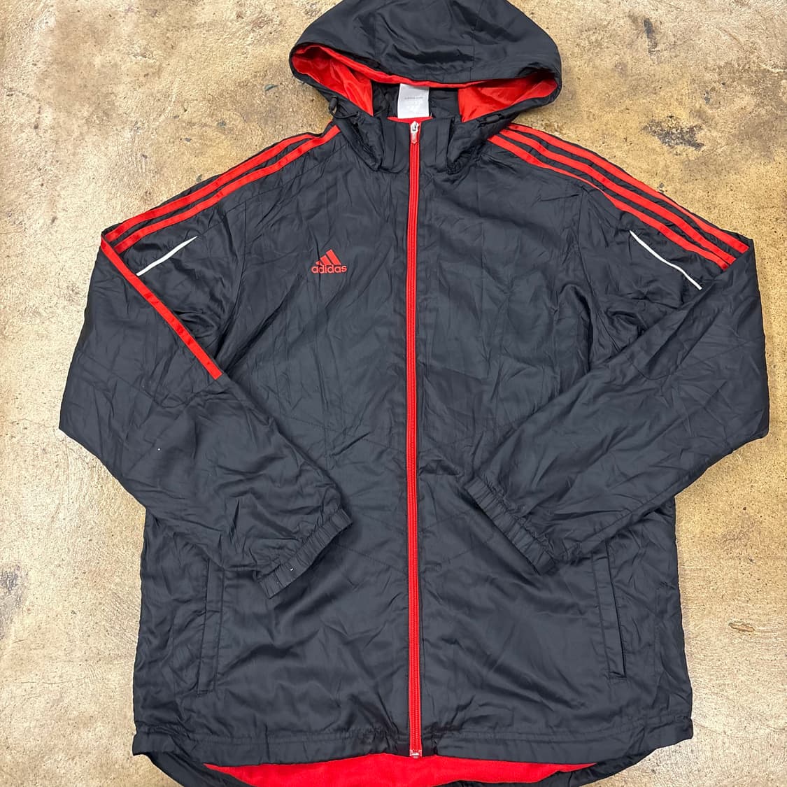 [정품/105] 아디다스 기모 후드 바람막이 자켓 b17 상품이미지2