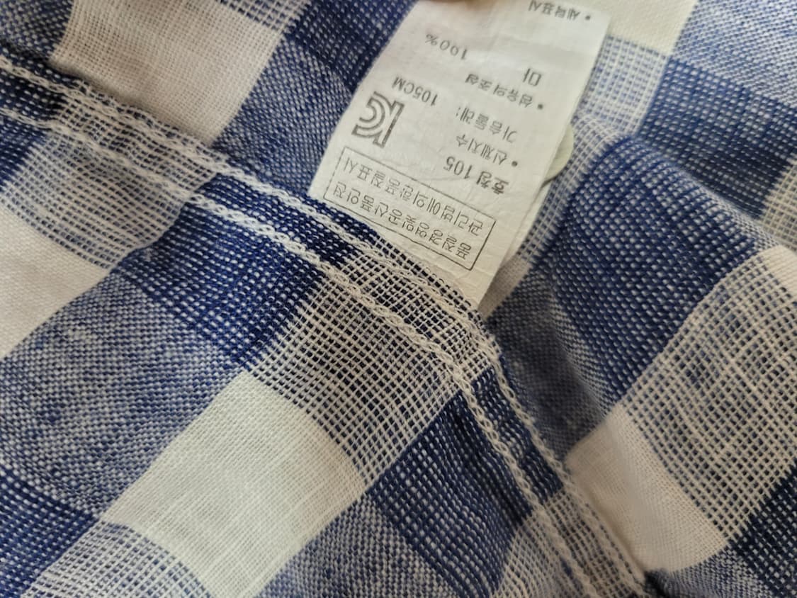 유니온베이 Unionbay 남자 린넨 체크셔츠 105 블루 상품이미지10