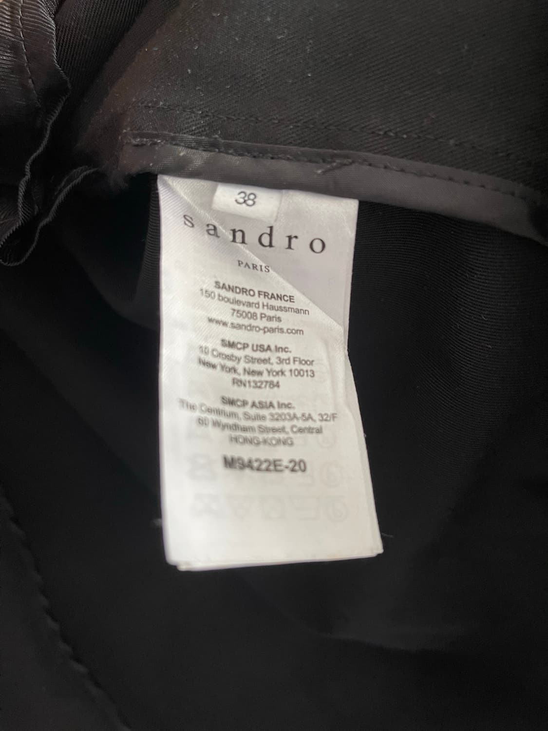 산드로 여성 블랙 트렌치 코트 38 상품이미지5