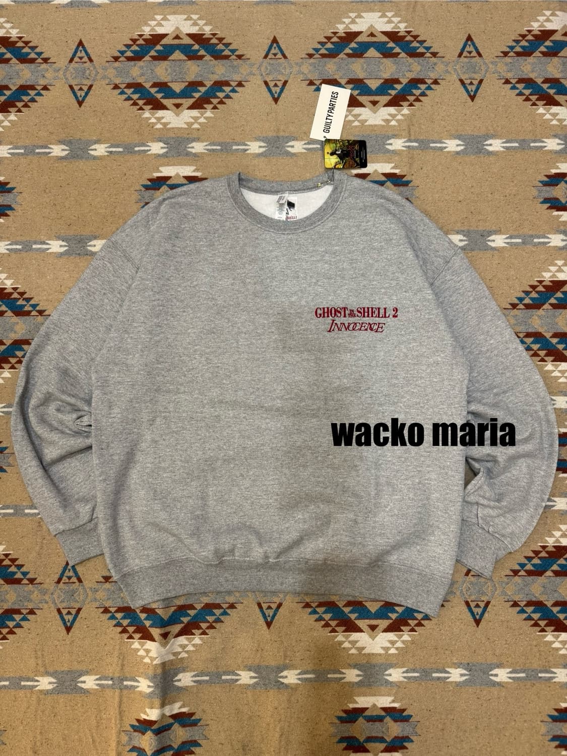 [XL] 와코마리아 x 고스트쉘 맨투맨 그레이 상품이미지1