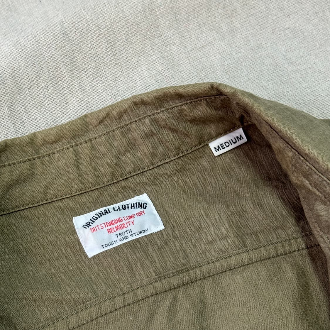 아웃스탠딩 카키 밀리터리 워크셔츠 M 상품이미지6