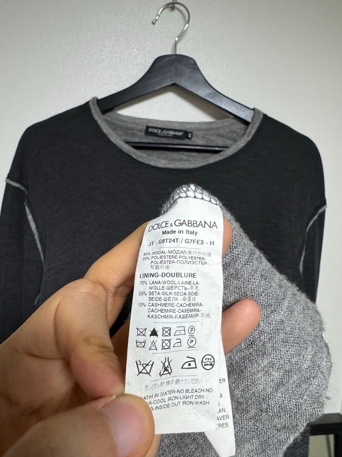 돌체앤가바나 레이어링 롱슬리브 상품이미지5