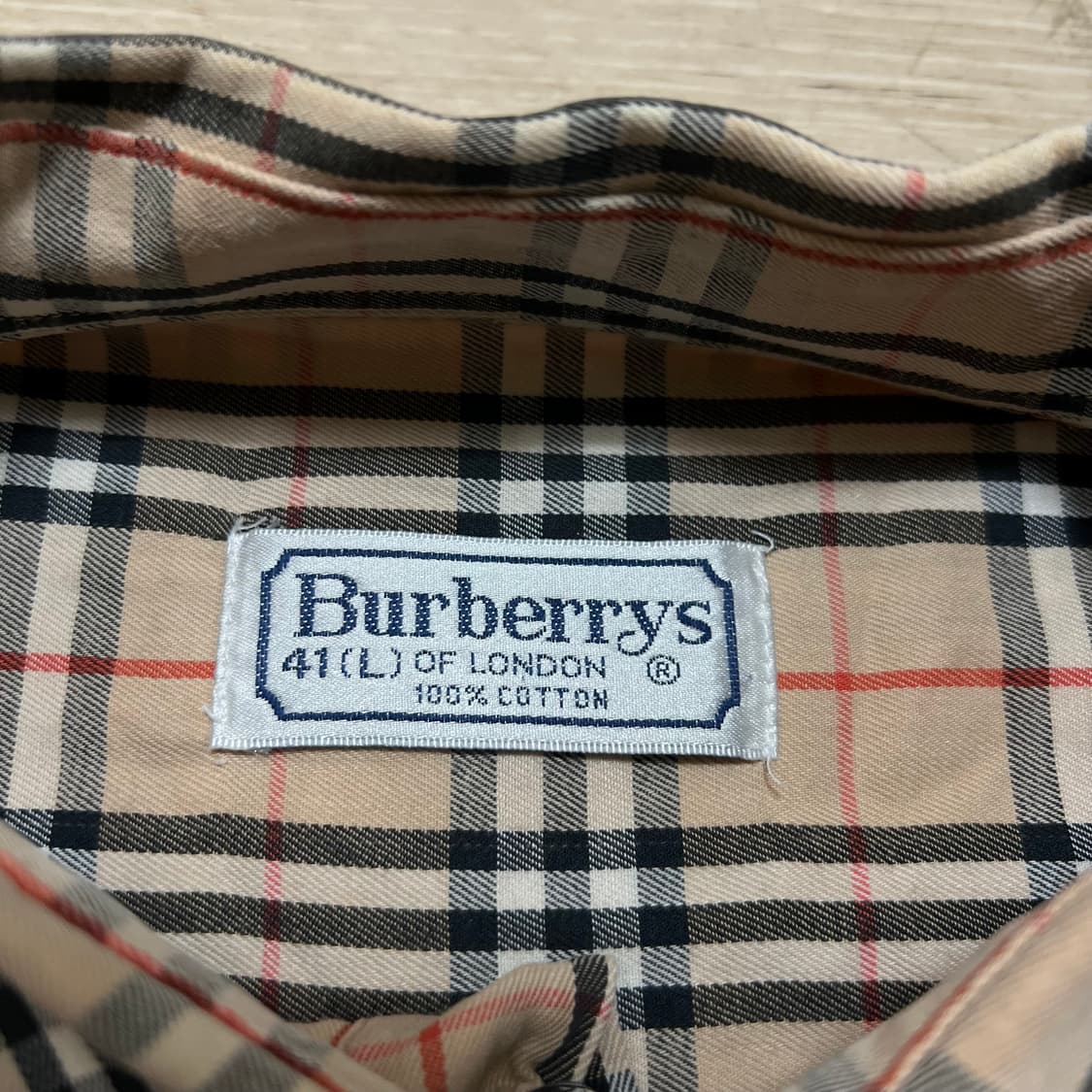버버리 런던 기마로고 클래식 노바체크 셔츠 [라이트 브라운] L/100 상품이미지5