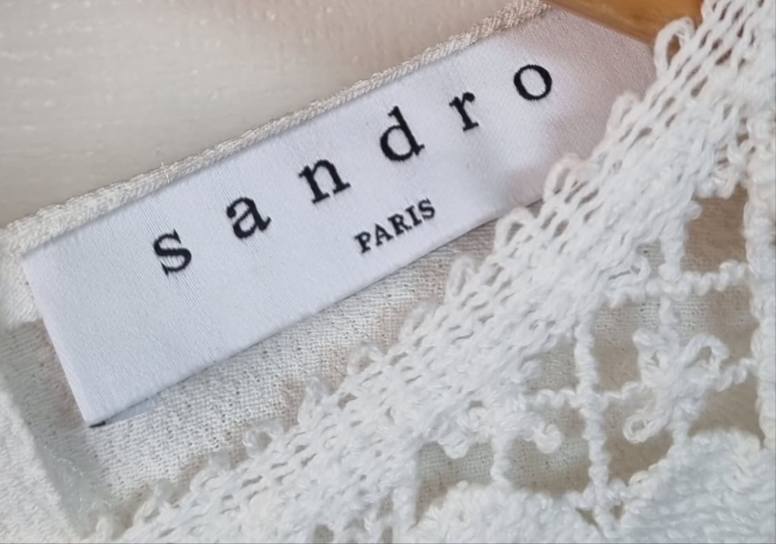 XS (44) 산드로 화이트 블라우스 상품이미지3