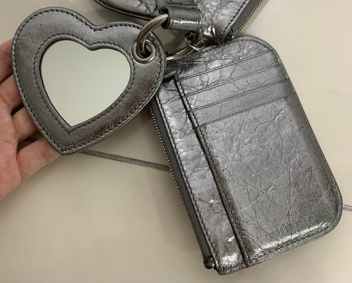 발렌시아가 르카골 미니 멀티 파우치 클러치백 가방 실버 상품이미지6