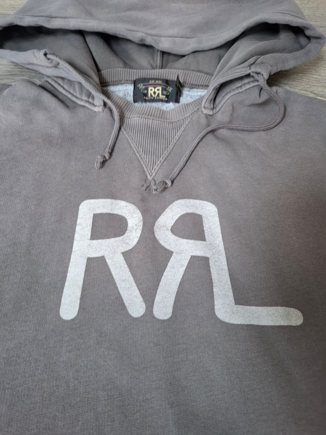 L RRL 더블알엘 랜치 로고 브라운 후드티 상품이미지4