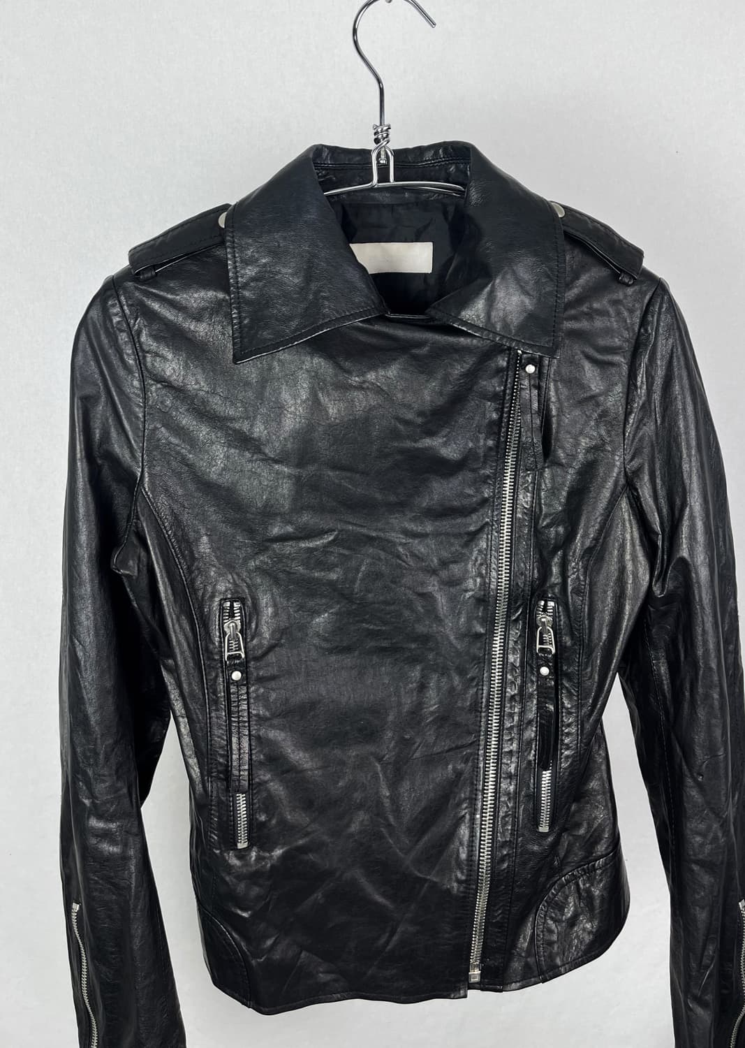 Vintage 램스킨 라이더 레더 자켓  상품이미지3