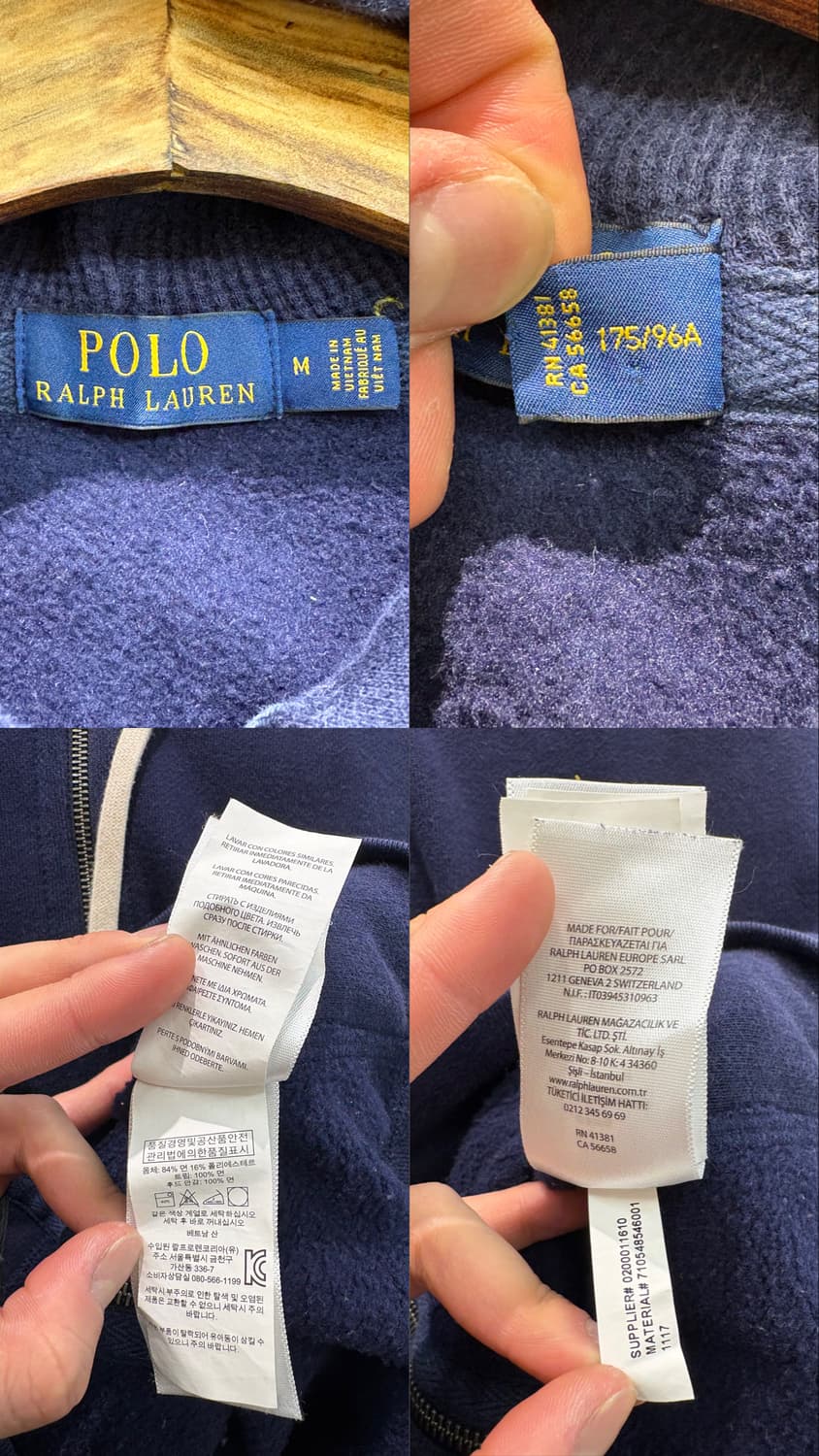 폴로 랄프로렌 와플 기모 후드집업 상품이미지10