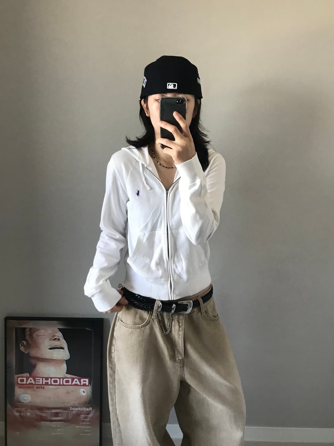 폴로 랄프로렌 여성라인 포니로고 코튼 후드집업 딱붙핏 상품이미지3