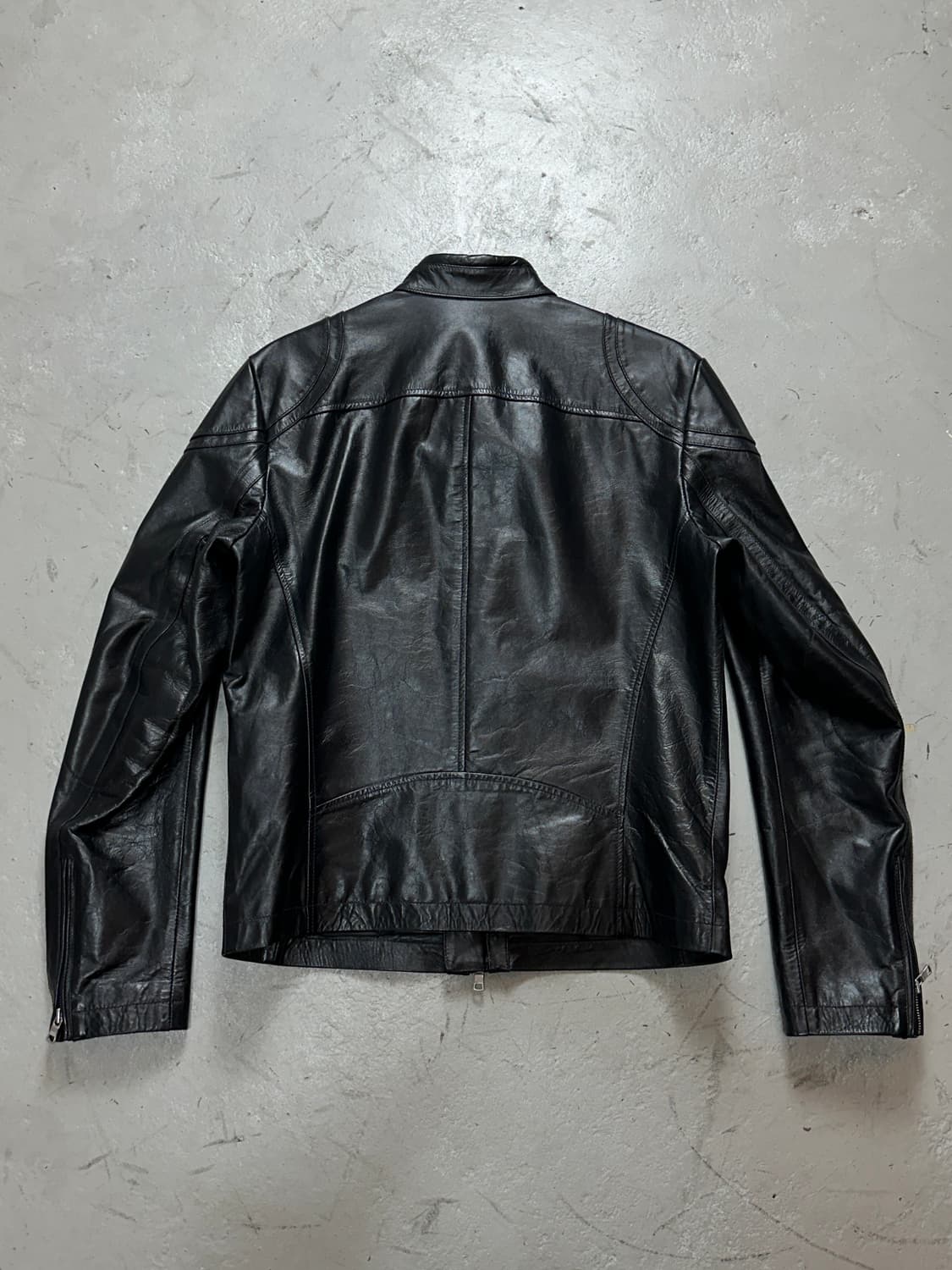  아르마니 익스체인지 레더 자켓 카페레이서 모터사이클 자켓 상품이미지4