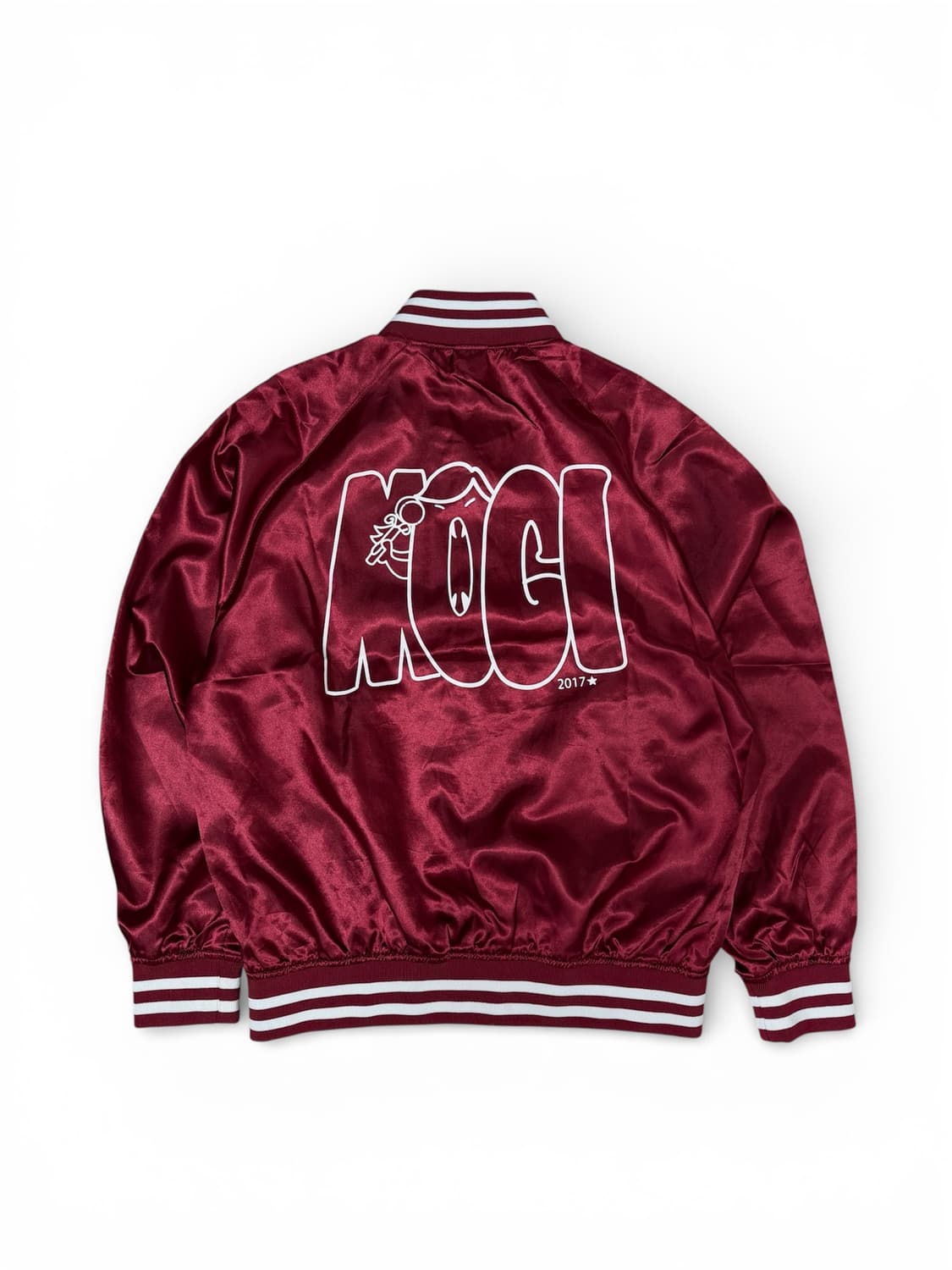 Vintage Graffiti Satin Varsity Jacket 상품이미지1