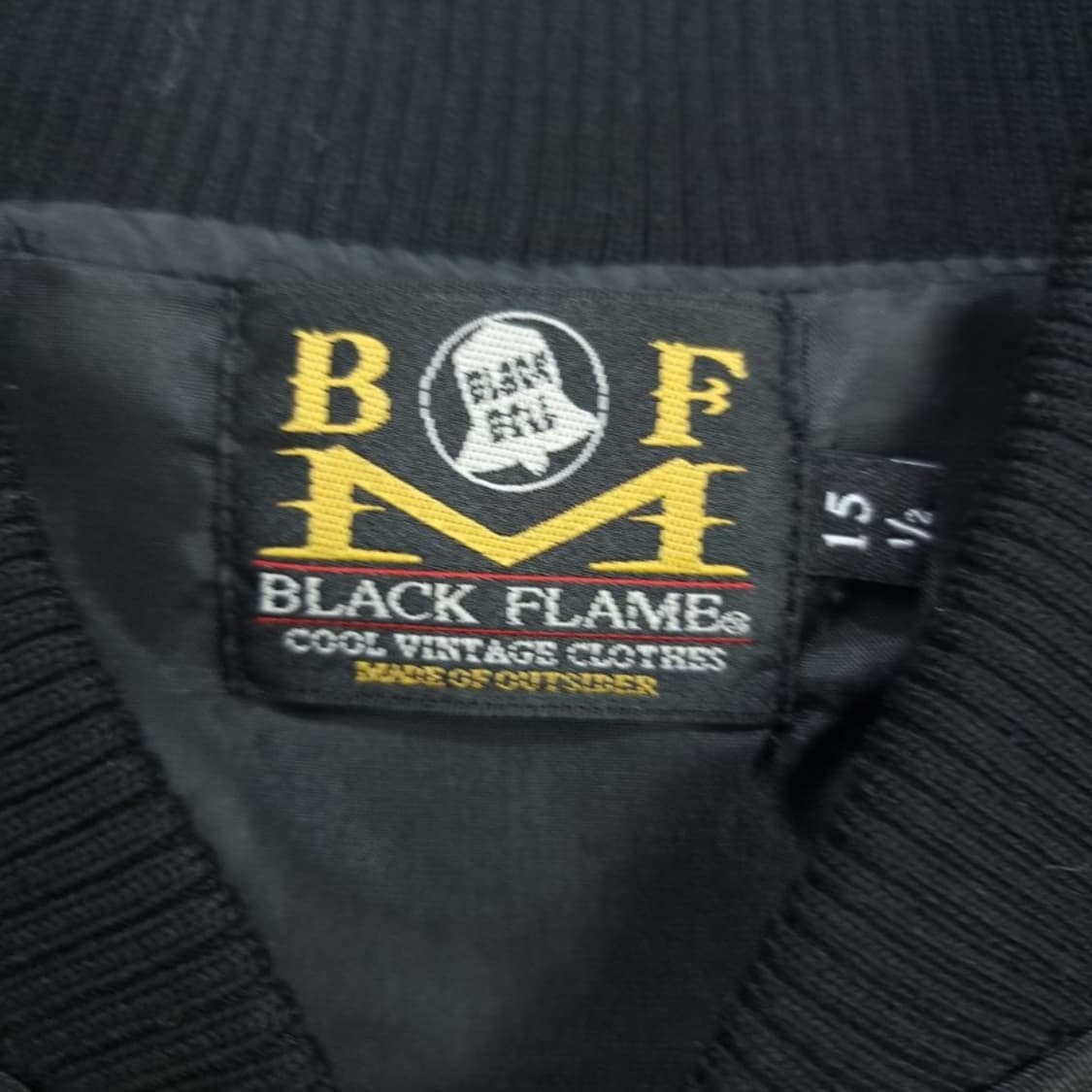 [일본빈티지] 해골 스컬 자수 사틴 스카쟌 블루종 자켓 블랙 M18645 상품이미지8