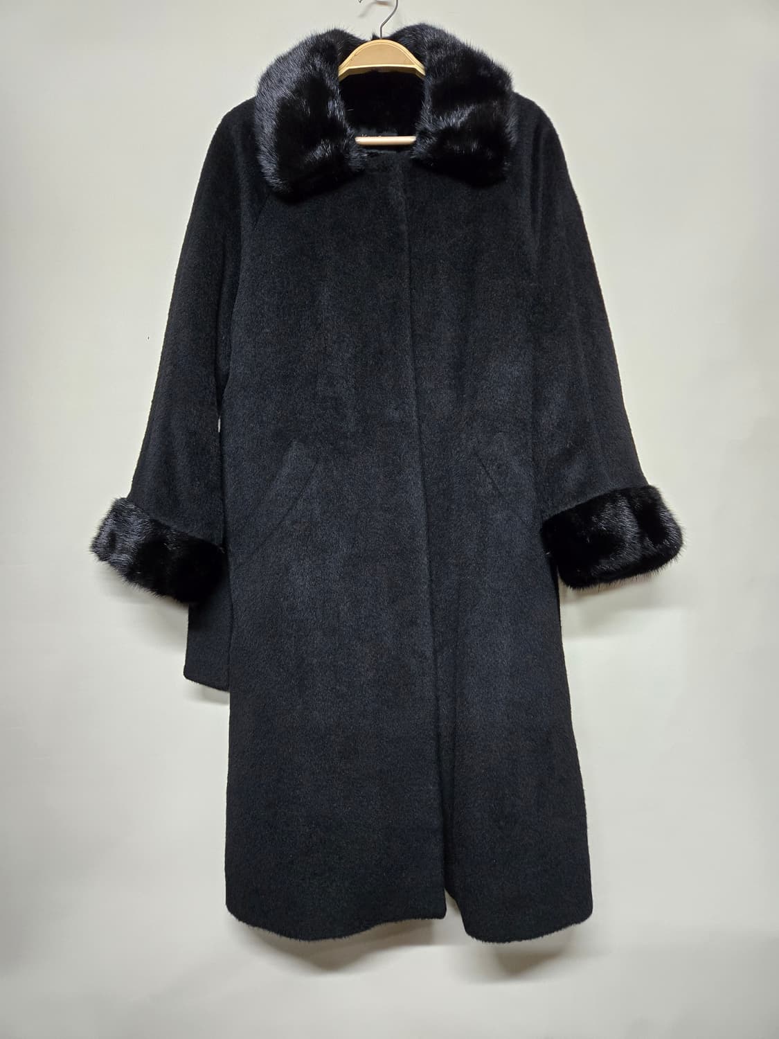 KayeSu 블랙 밍크 퍼 롱 코트77 상품이미지1