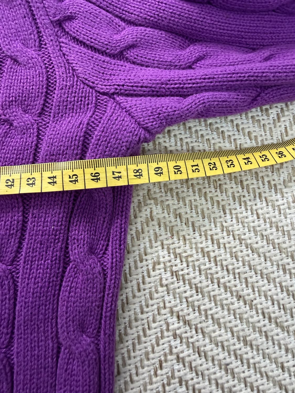 정품) 폴로랄프로렌 신형 여성 퍼플 케이블니트 S 상품이미지8