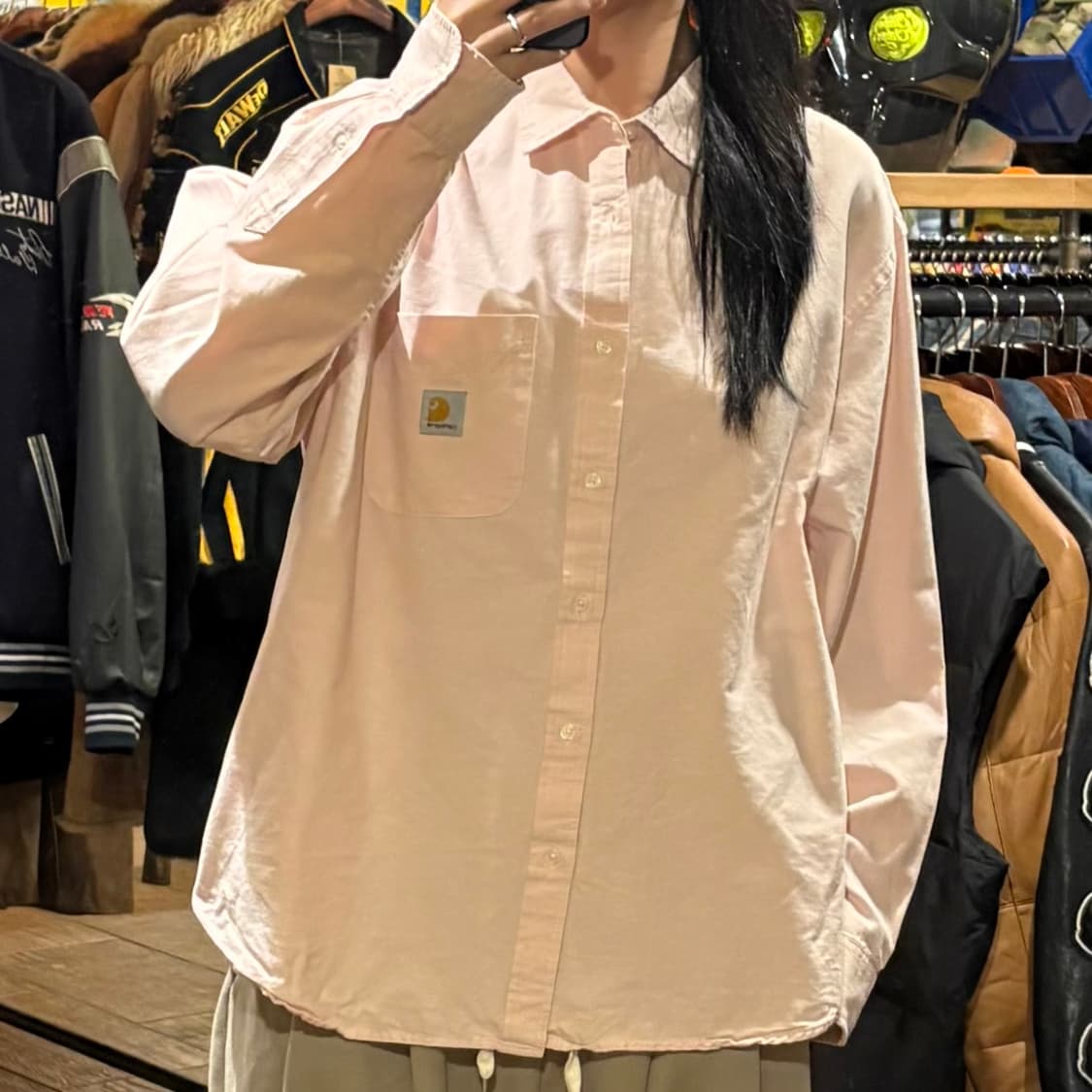 [HI] Carhartt 칼하트 긴팔셔츠 라이트핑크 상품이미지2