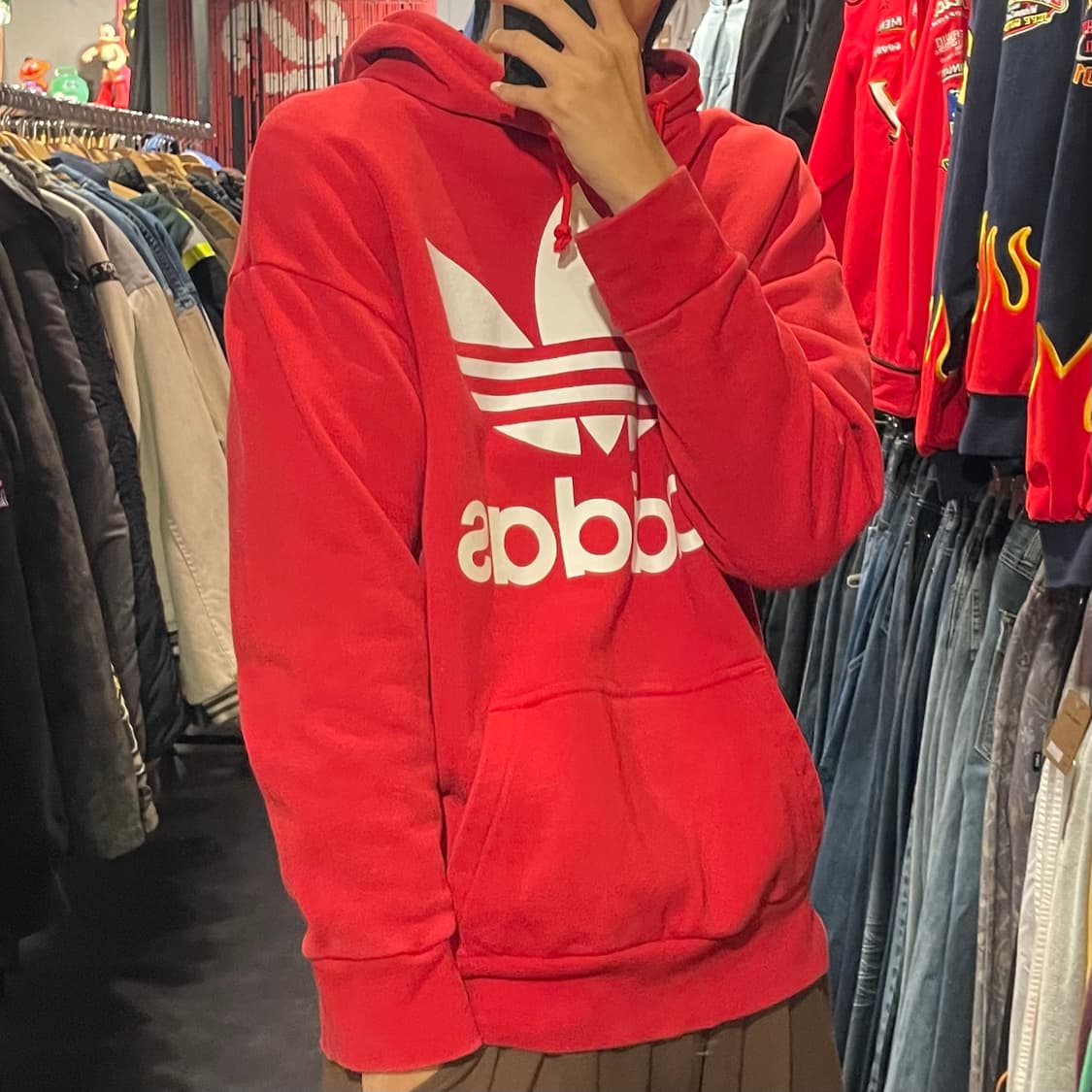 [IM] adidas 아디다스 레드 빅로고 후드 상품이미지3