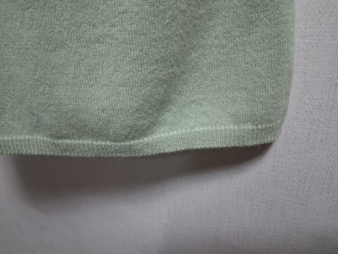 일본빈티지수입 CHAMTEX  라이트그린 100%퓨어캐시미어 폴라티 민소 상품이미지8