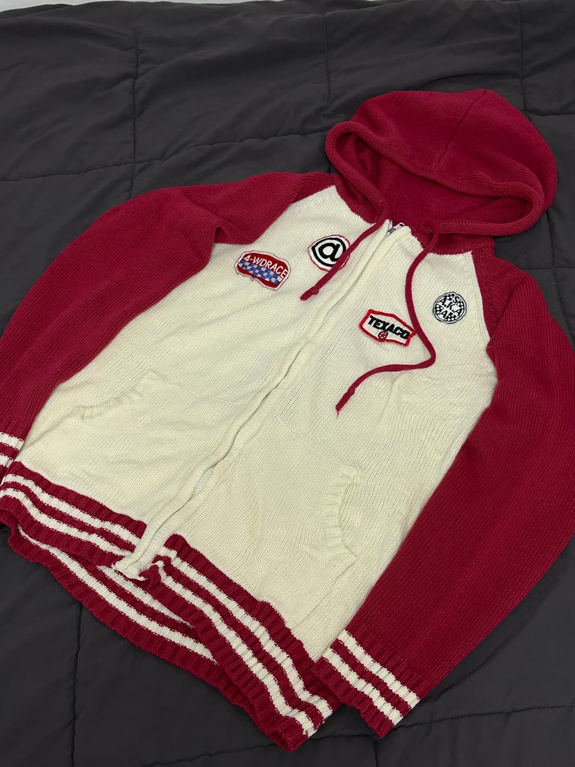 jp빈티지  니트 코위찬 후드 집업 미디움 상품이미지1