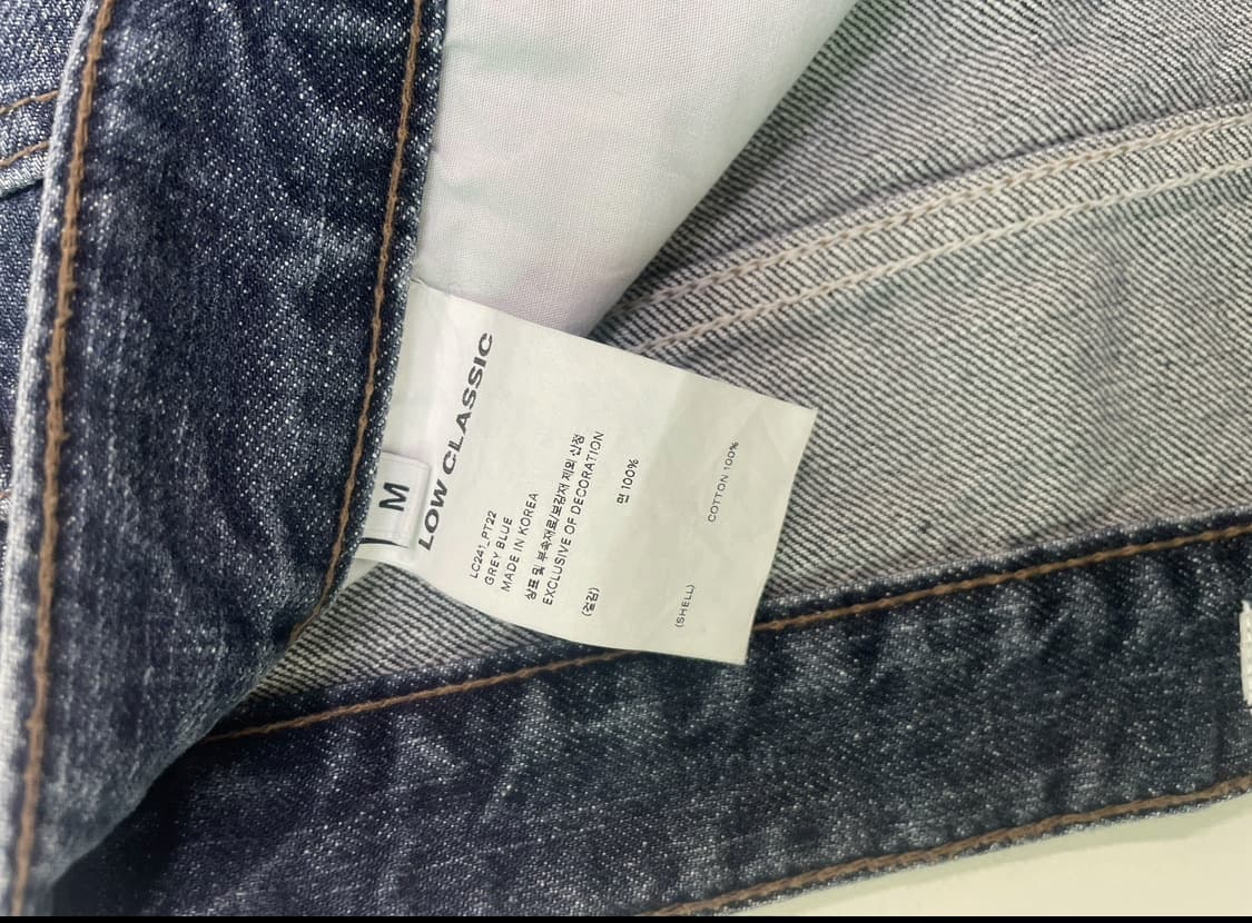 로우클래식 LOOSE-FIT JEANS_GREY BLUE 루즈핏 진 M 상품이미지8