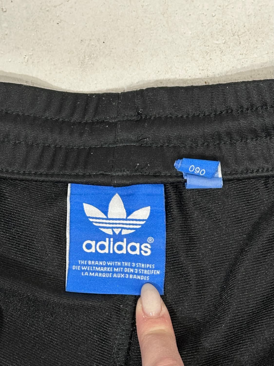 아디다스 블랙 와이드 화이트 삼선 파이어버드 추리닝 바지 90 상품이미지7