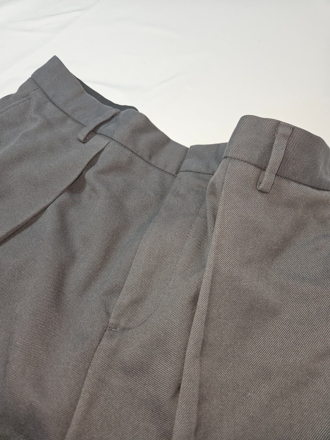 자라 ZARA 맨 핀턱 와이드 슬랙스 팬츠 챠콜그레이 32 상품이미지5