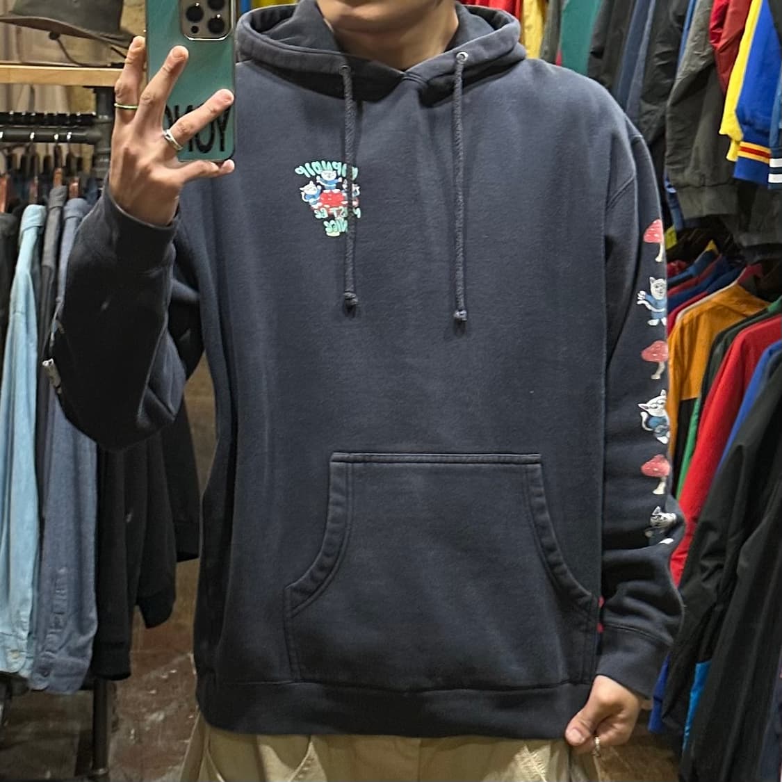 [HI] 립앤딥 후드티 블랙 상품이미지3