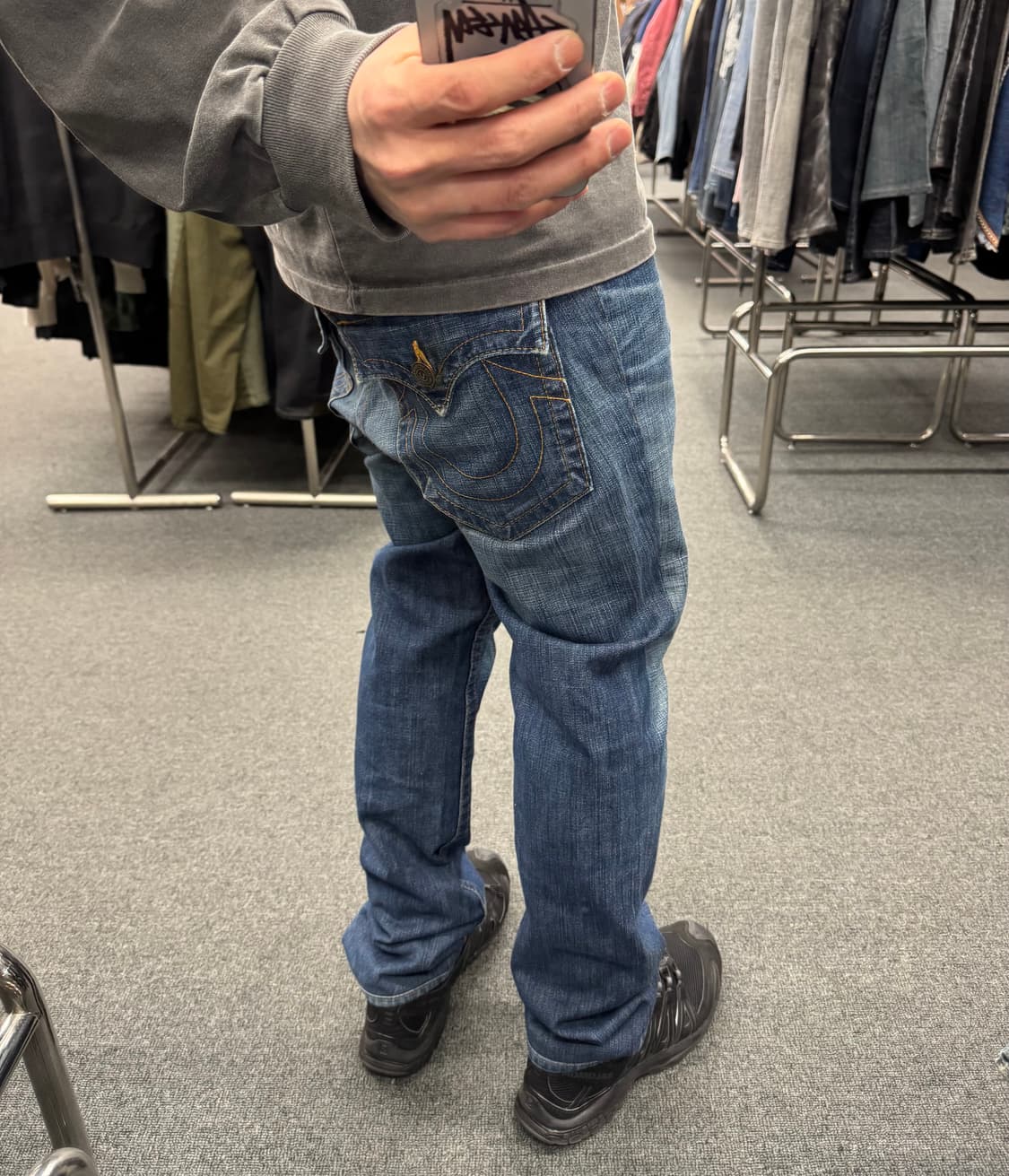 32)트루릴리전 빈티지 y2k 워싱 데님 팬츠 상품이미지1