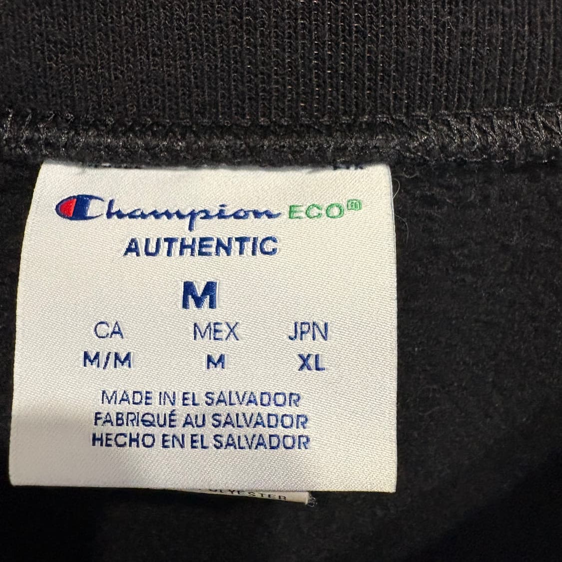 챔피온 블랙 맨투맨 M 사이즈 상품이미지4