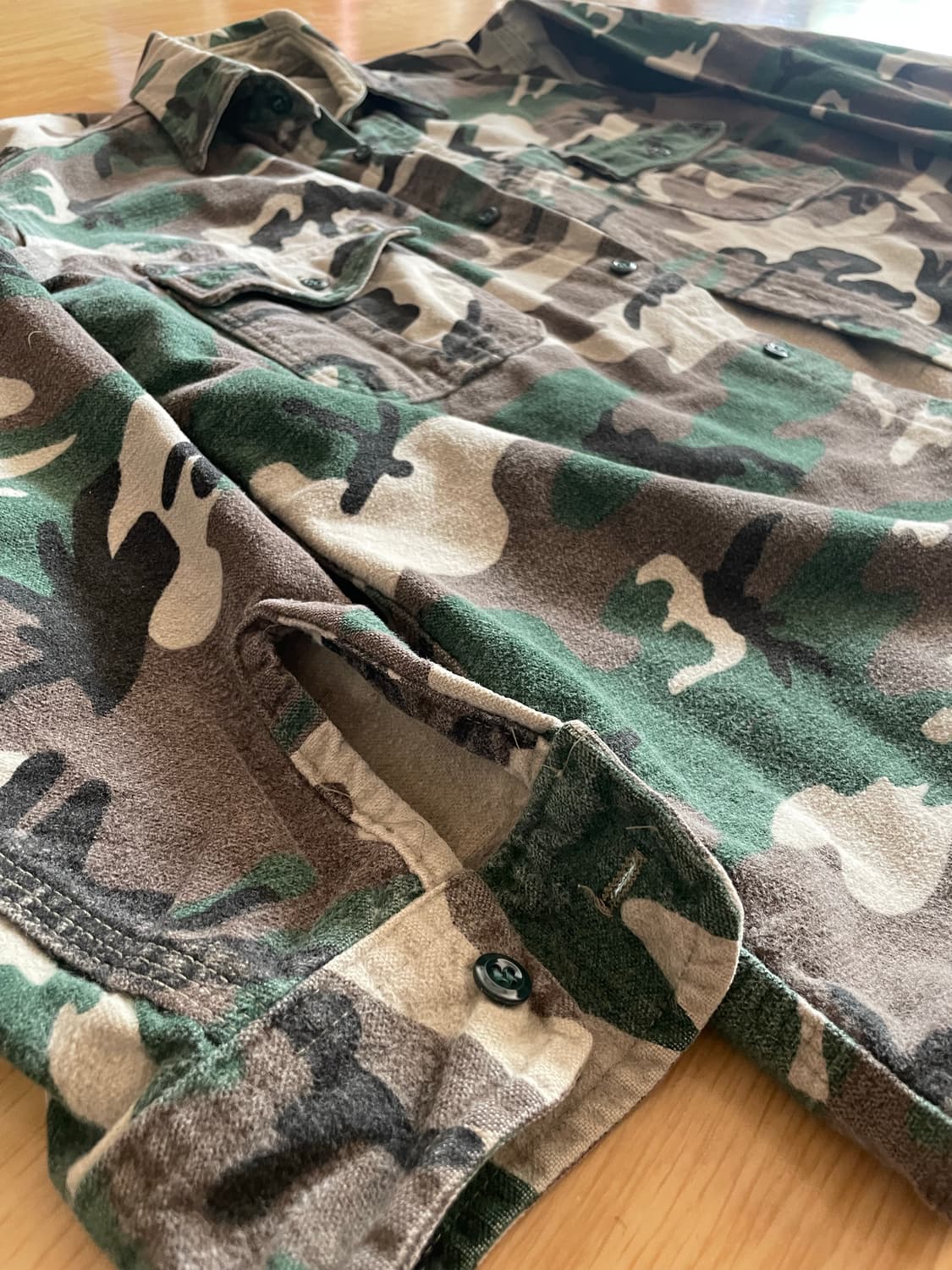 빈티지 카모 밀리터리 셔츠 상품이미지3