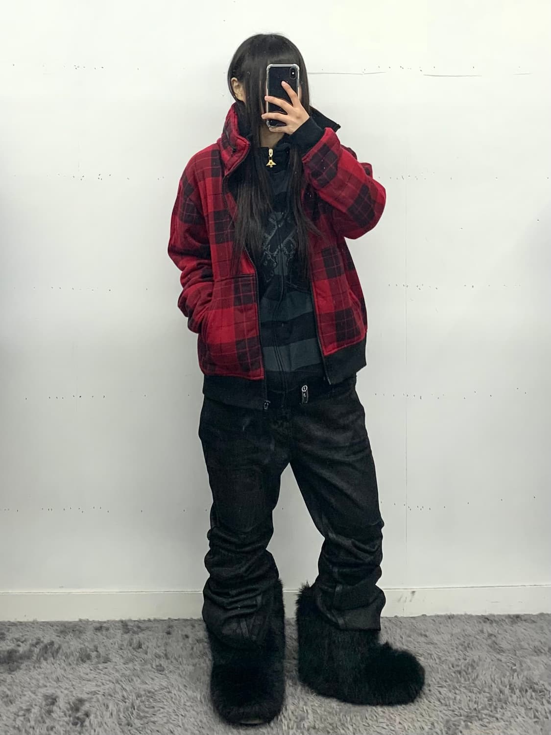 Truxtion y2k 펑크 체크 자켓 상품이미지2