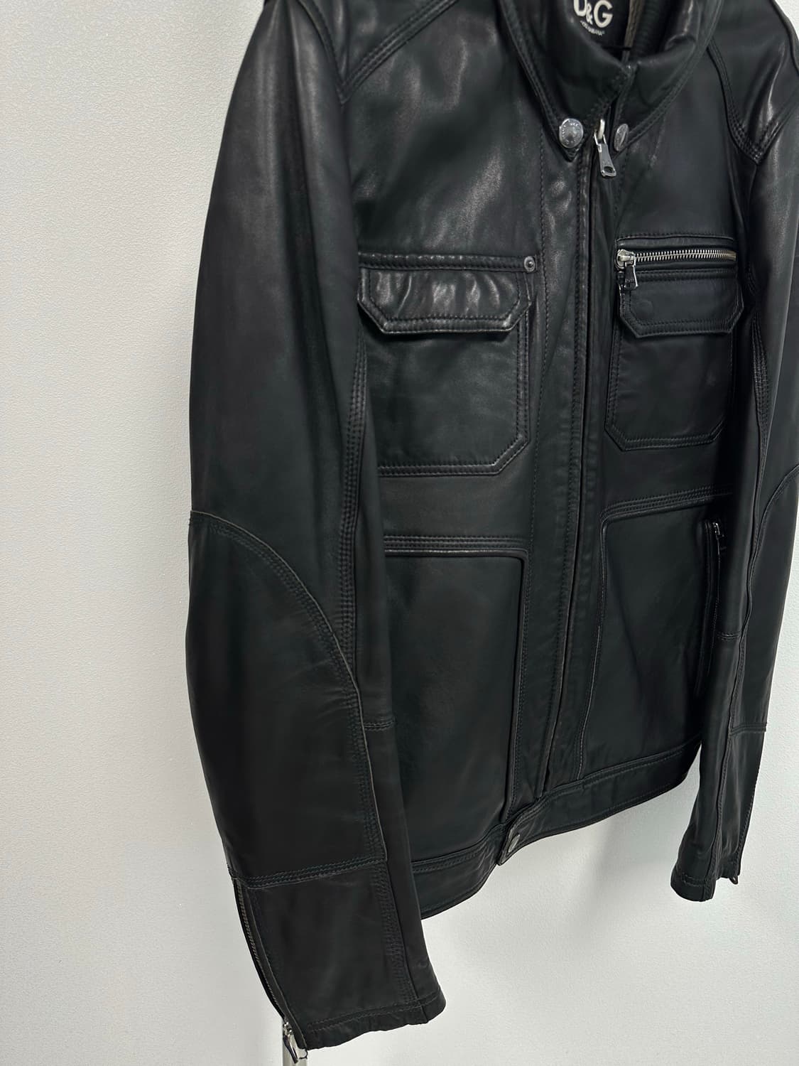 00s 돌체앤가바나 램스킨 멀티포켓 레더자켓 상품이미지4