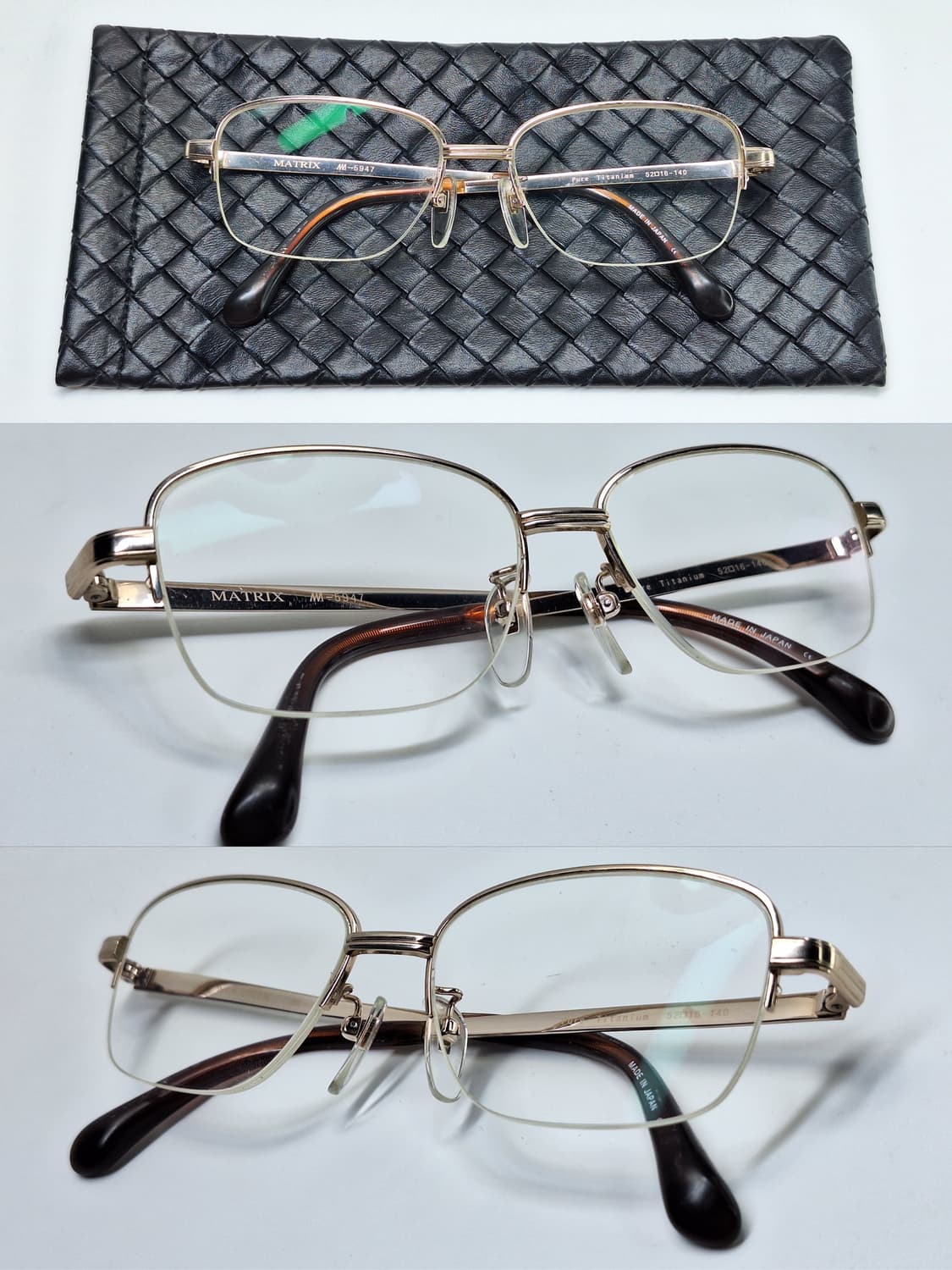 일제 순수 티타늄 반무테 안경테/MATRIX MA-5947/일본 빈티지  상품이미지2