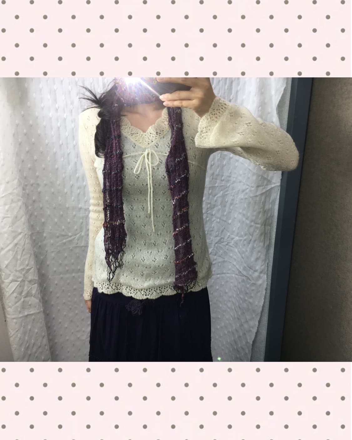 아이보리 긴소매 니트  상품이미지2