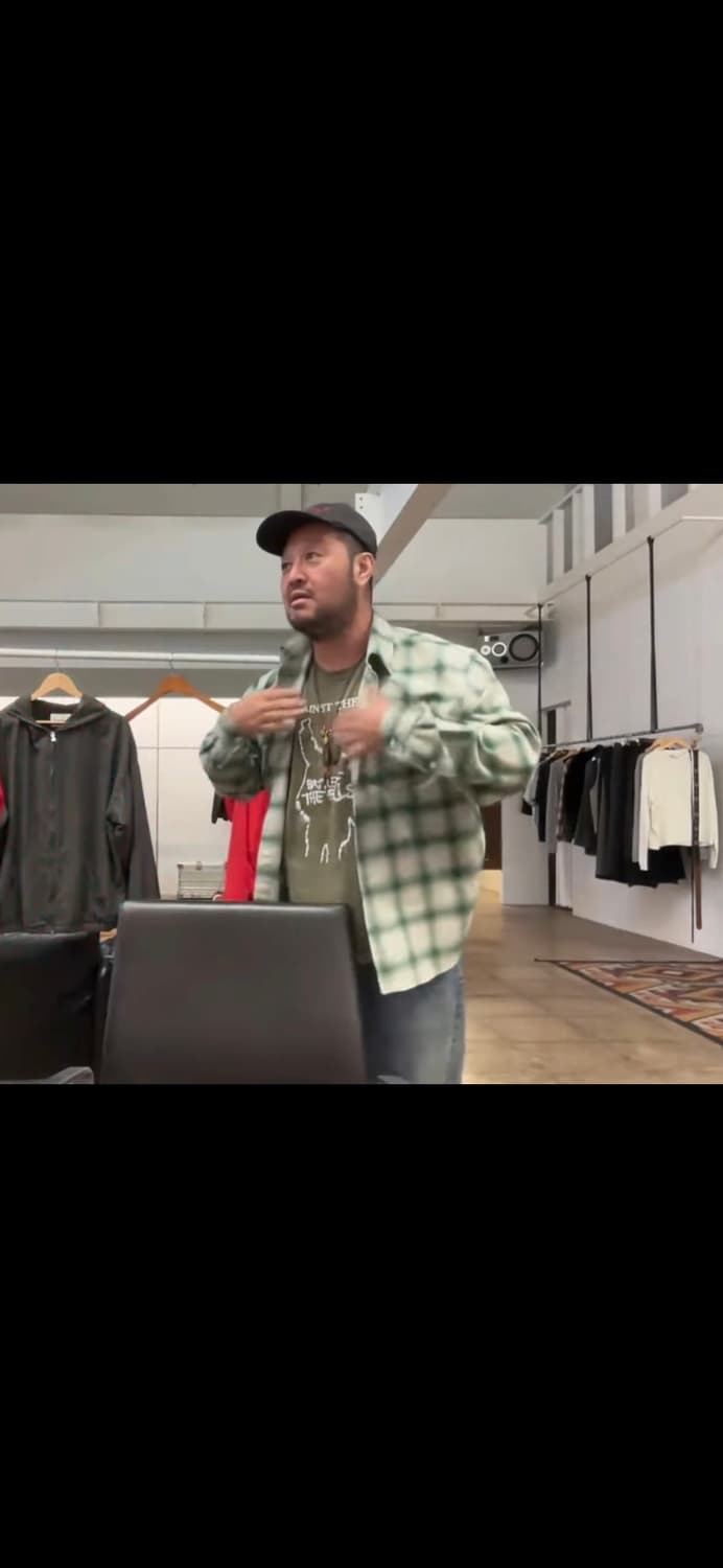 뤡코즈  옴브레 그린 체크  1사이즈  새상품 더뤡코즈 상품이미지1