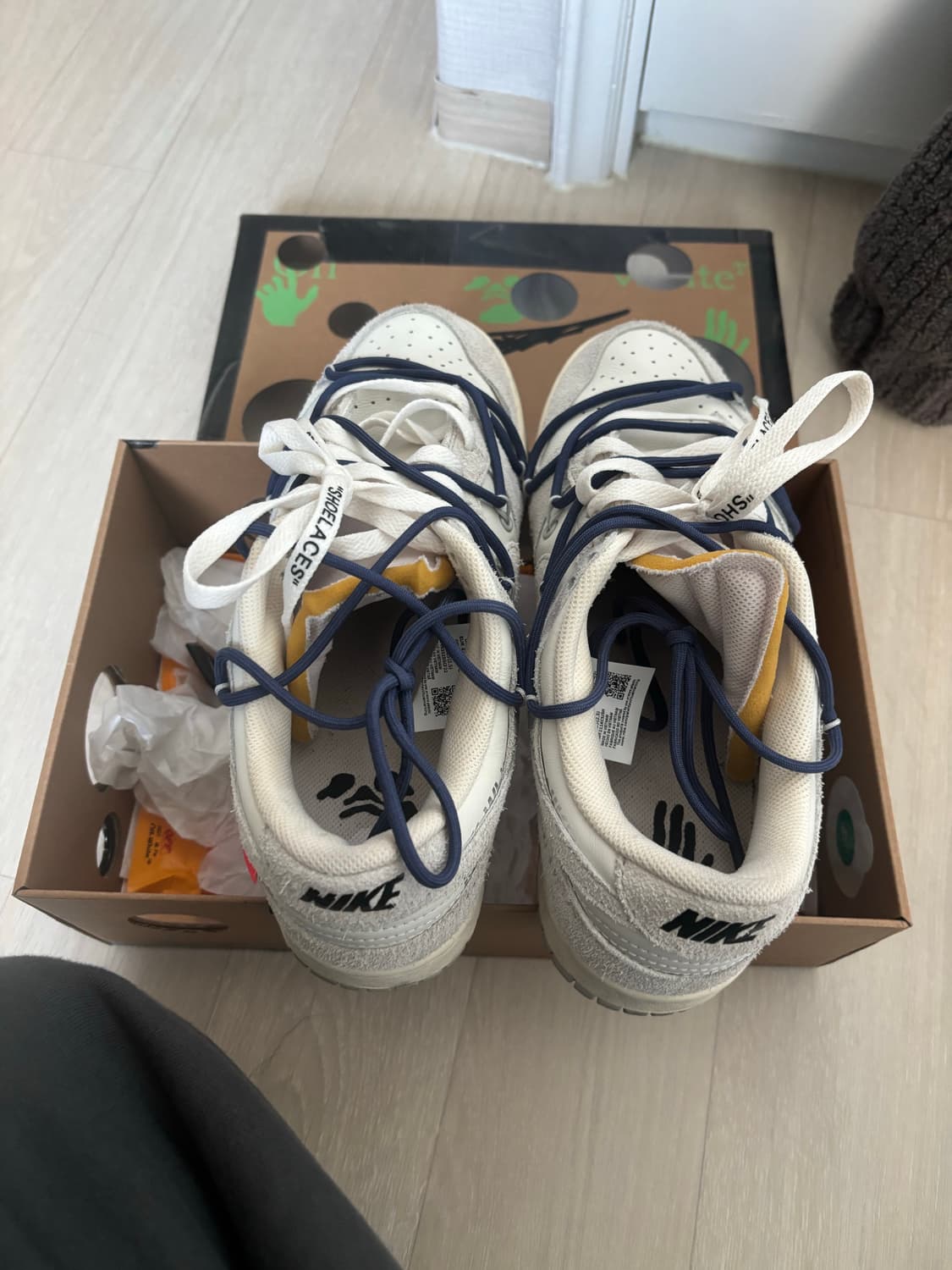 나이키 오프화이트 덩크 로우 265 상품이미지5