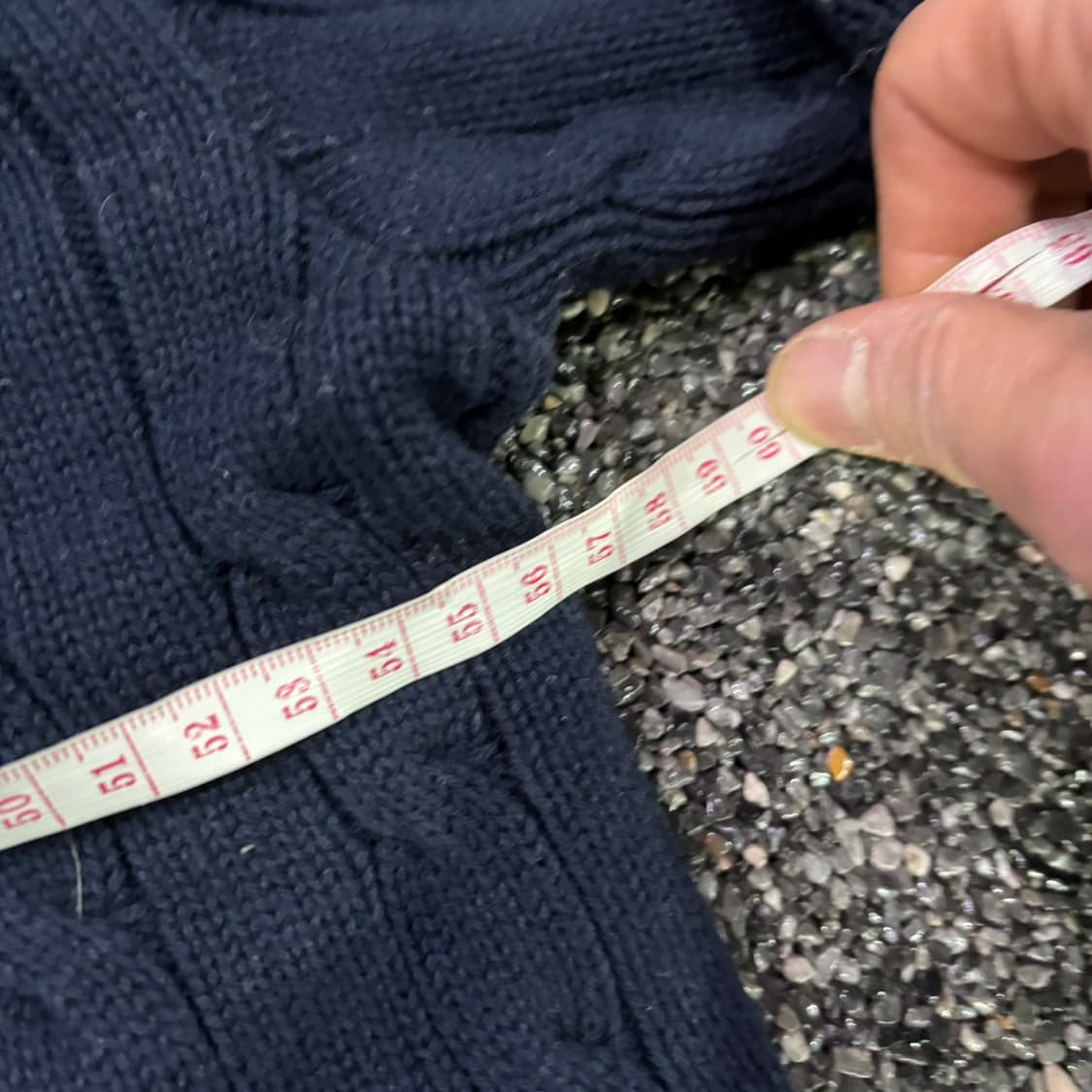 예일 네이비 케이블 니트 상품이미지5