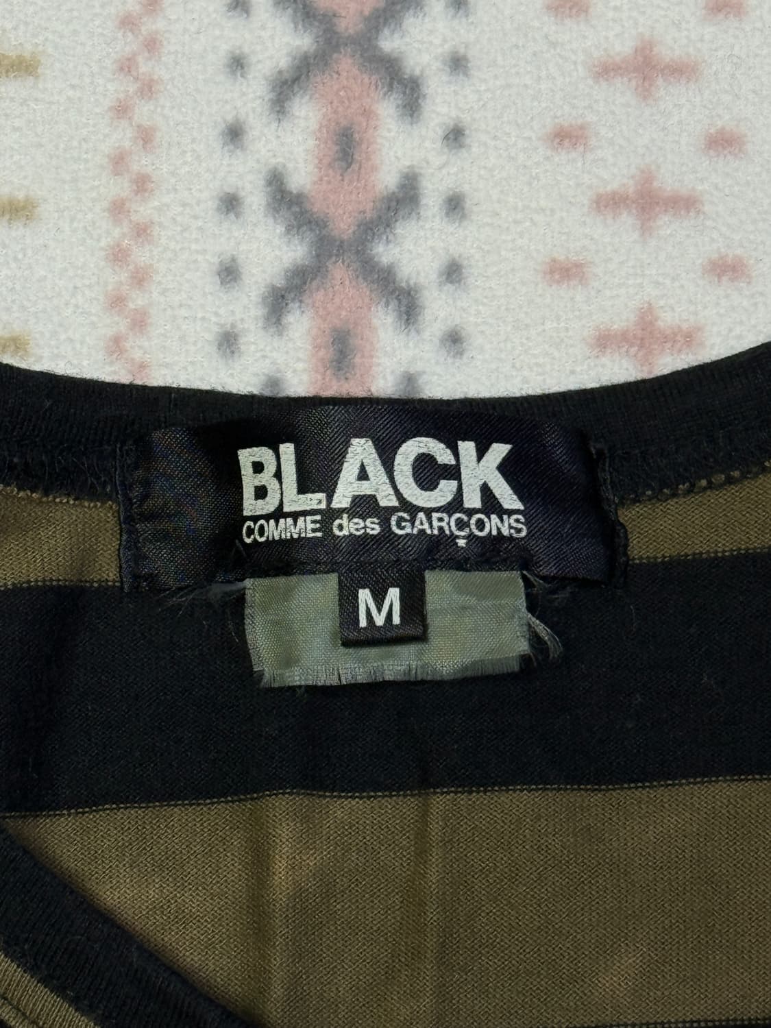 꼼데가르송 블랙 스트라이프 티셔츠 롱슬리브 상품이미지3