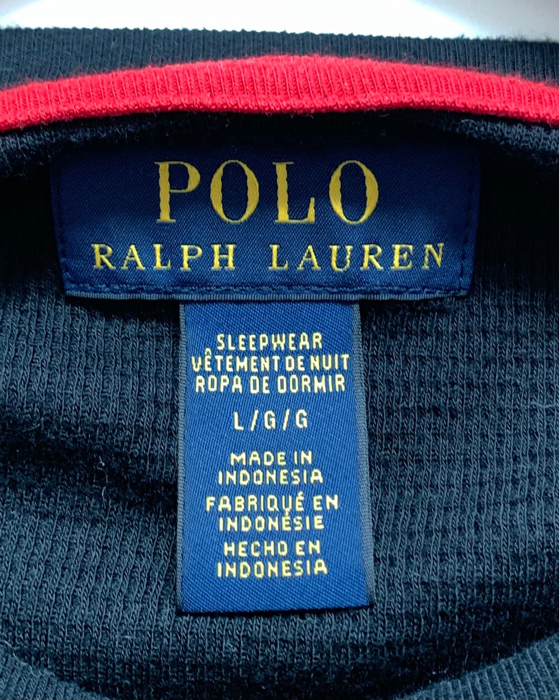 Polo 폴로 랄프로렌 블랙 와플 티셔츠 상품이미지5