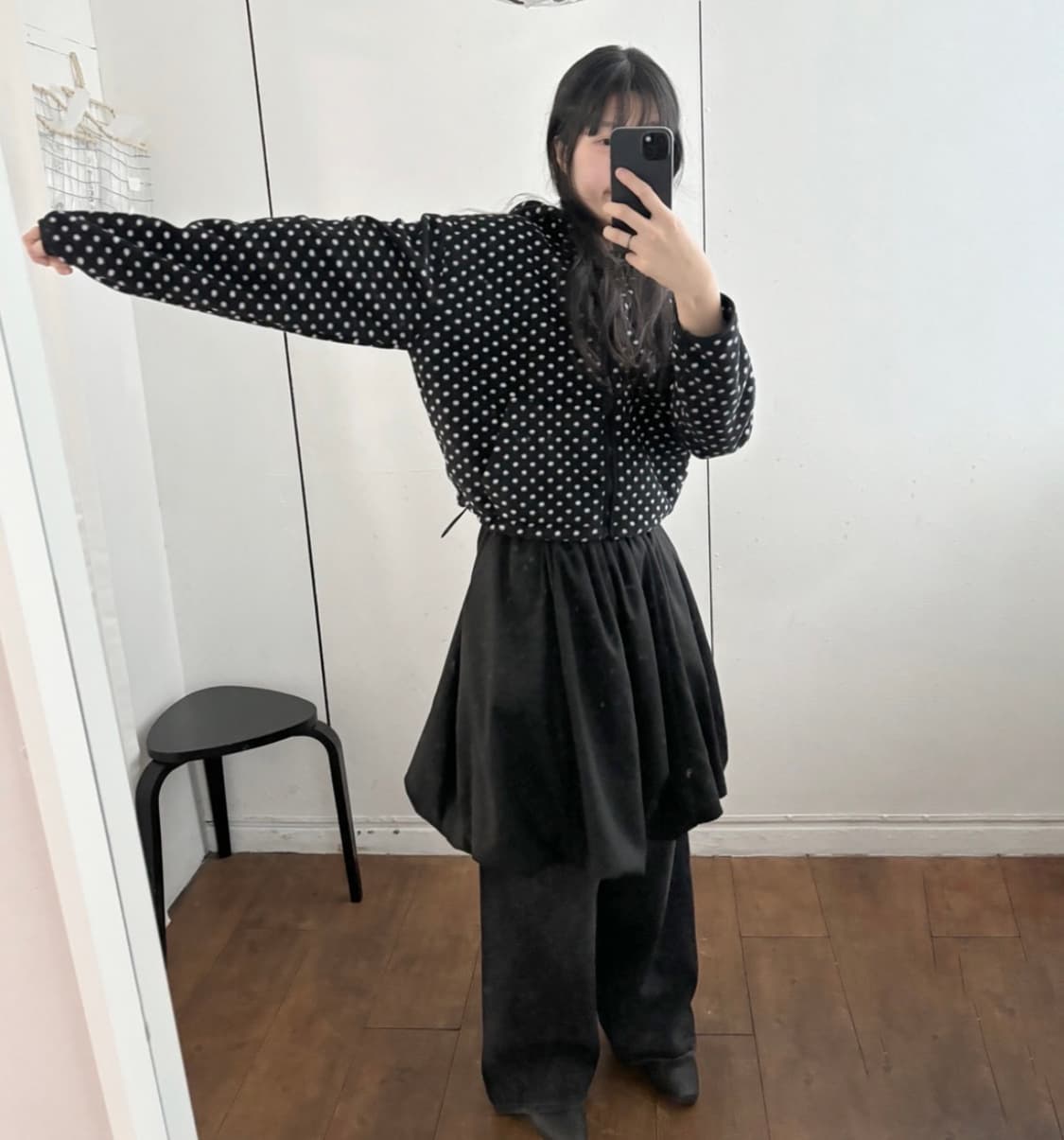 DOT FLEECE HOODIE ZIP-UP 상품이미지3