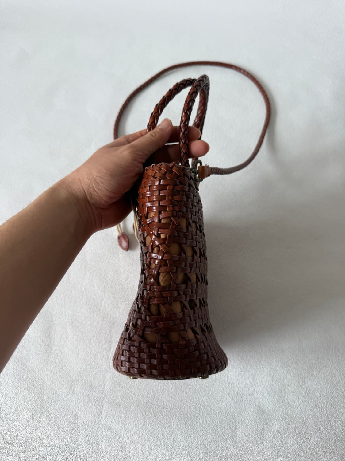 Pre owned 레더 위밍 토트 숄더백 상품이미지5