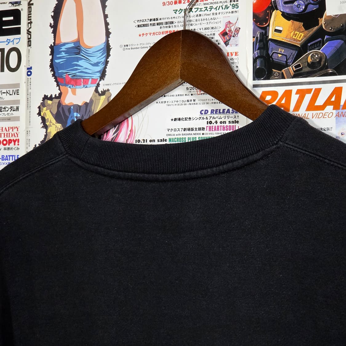 JPN 펑크 레터링 프린팅 블랙 맨투맨 상품이미지6